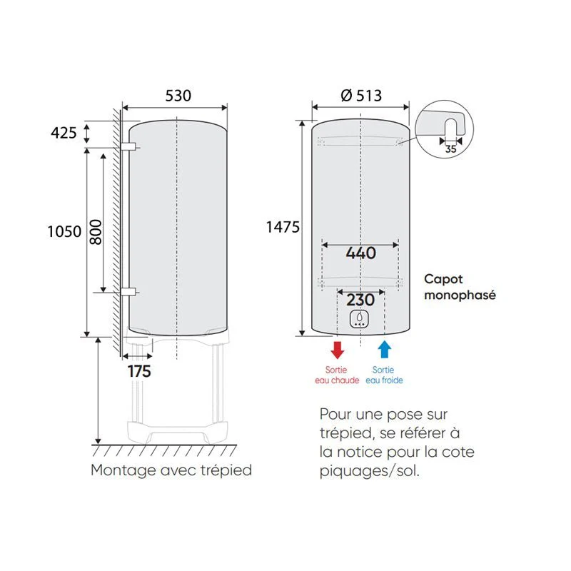 Chauffe-eau électrique Aquéo Mural 200L - Image 5