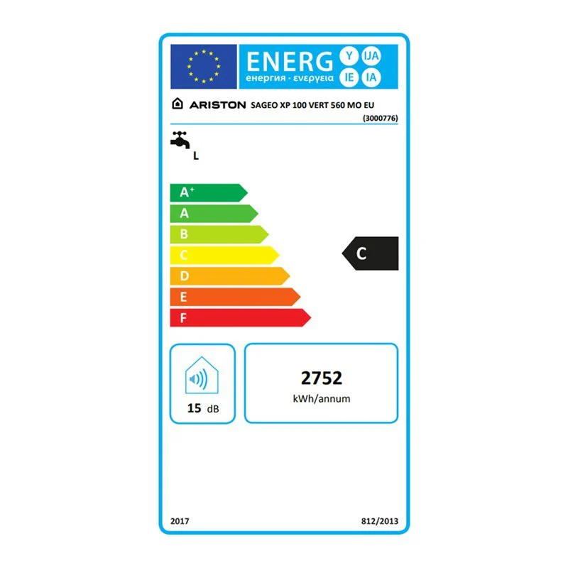 Chauffe-eau électrique 100 litres Ø560 mm -  Sageo XPERT Vertical mural - Image 5