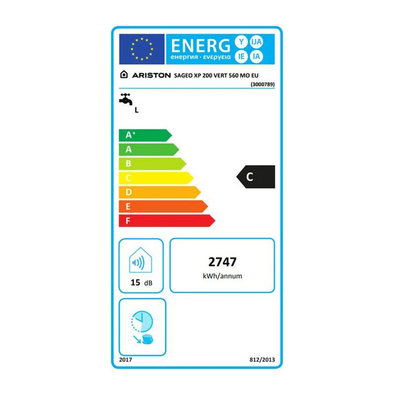 Chauffe-eau électrique 200 litres Ø560 mm - Sageo XPERT Vertical mural - Image 5
