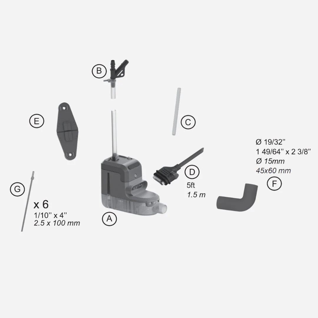 Pompe de relevage Si-10 Univers'L à piston oscillant avec détection intégrée 20 l/h - Image 3