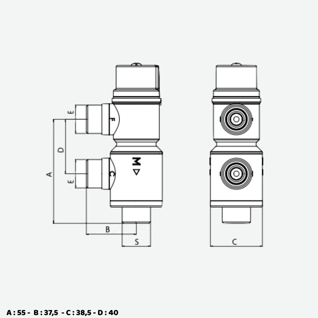 Mitigeur Thermostatique multiposition 30 l/min 3/4" - Image 3