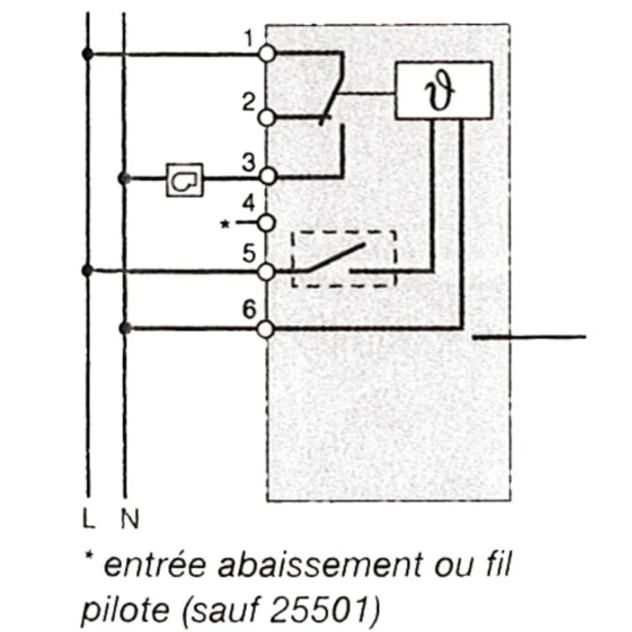 Thermostat simple électronique HAGER 25513 - Image 2