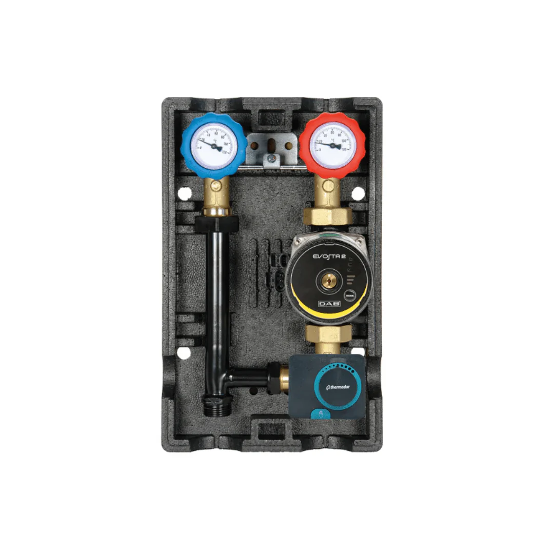 Groupe hydraulique mélangé avec circulateur et moteur