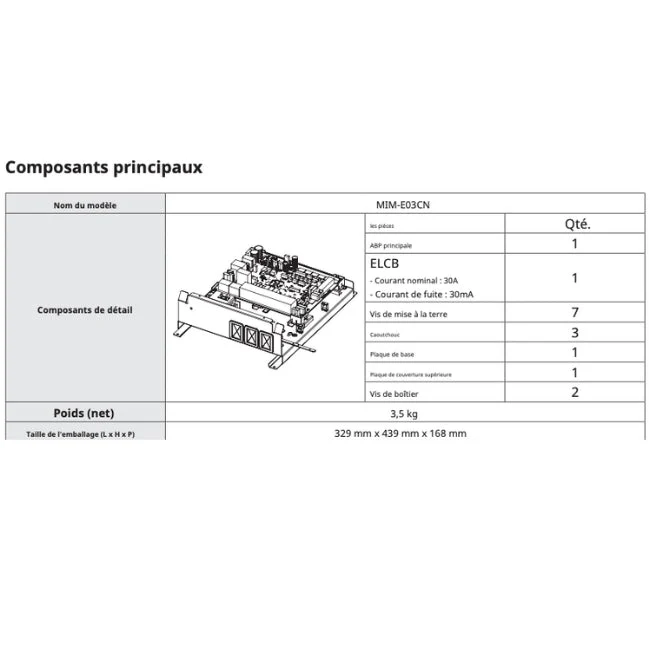 Kit de contrôle MIM-E03CN pour EHS Monobloc R32 - Image 5