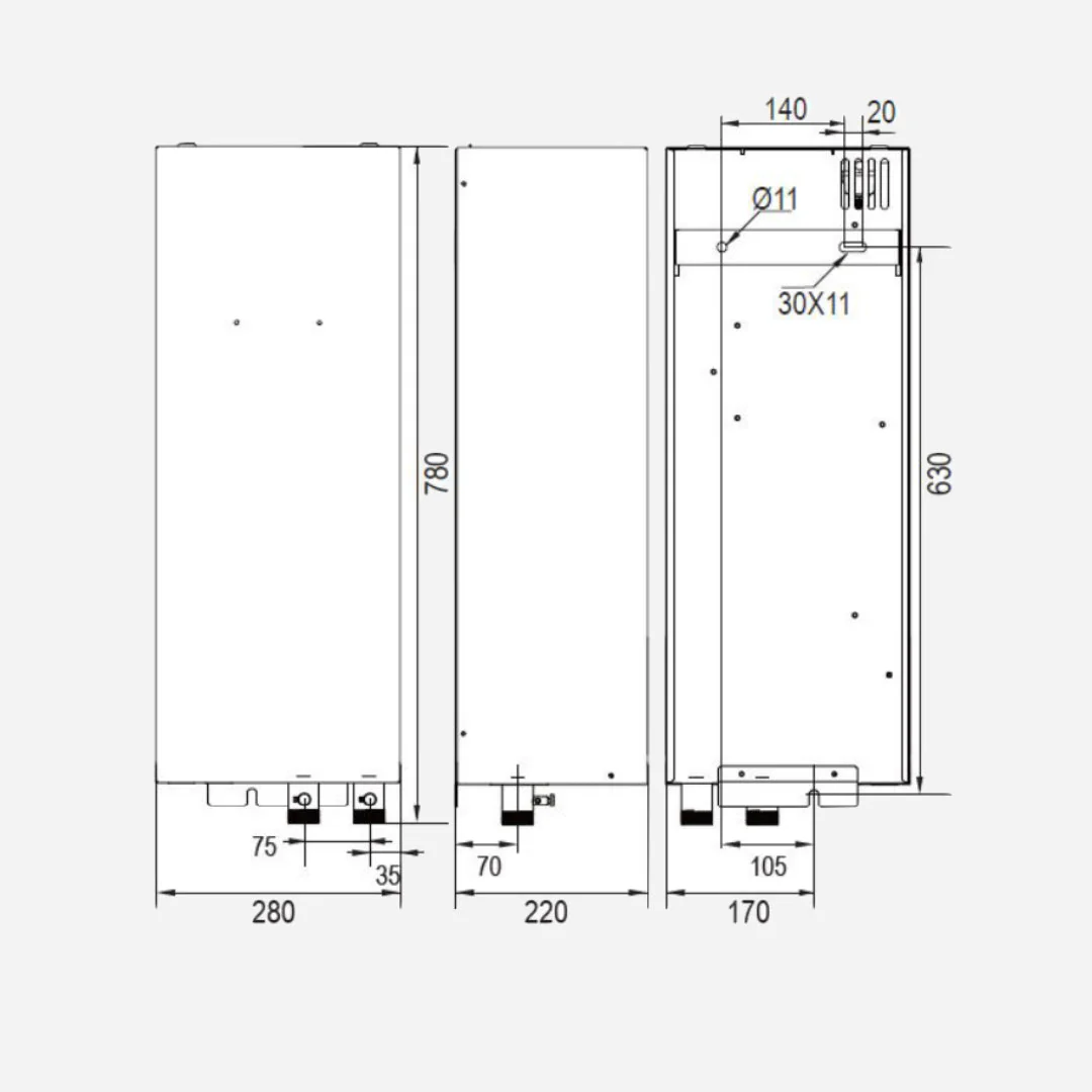 Appoint électrique 4,5 kW monophasé pour Eria M PLUS - Image 3