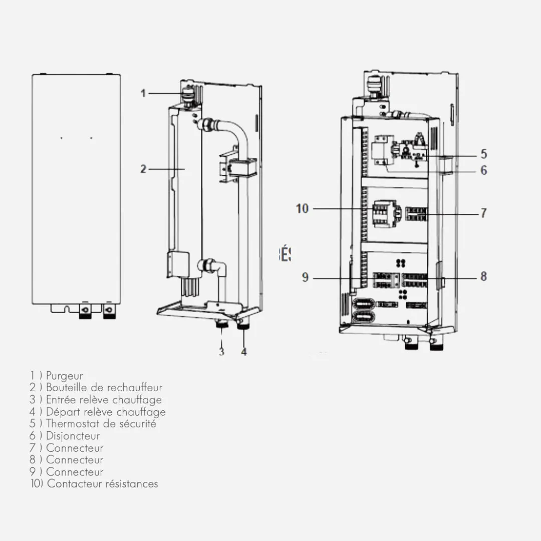 Appoint électrique 4,5 kW triphasé pour Eria M PLUS - Image 2