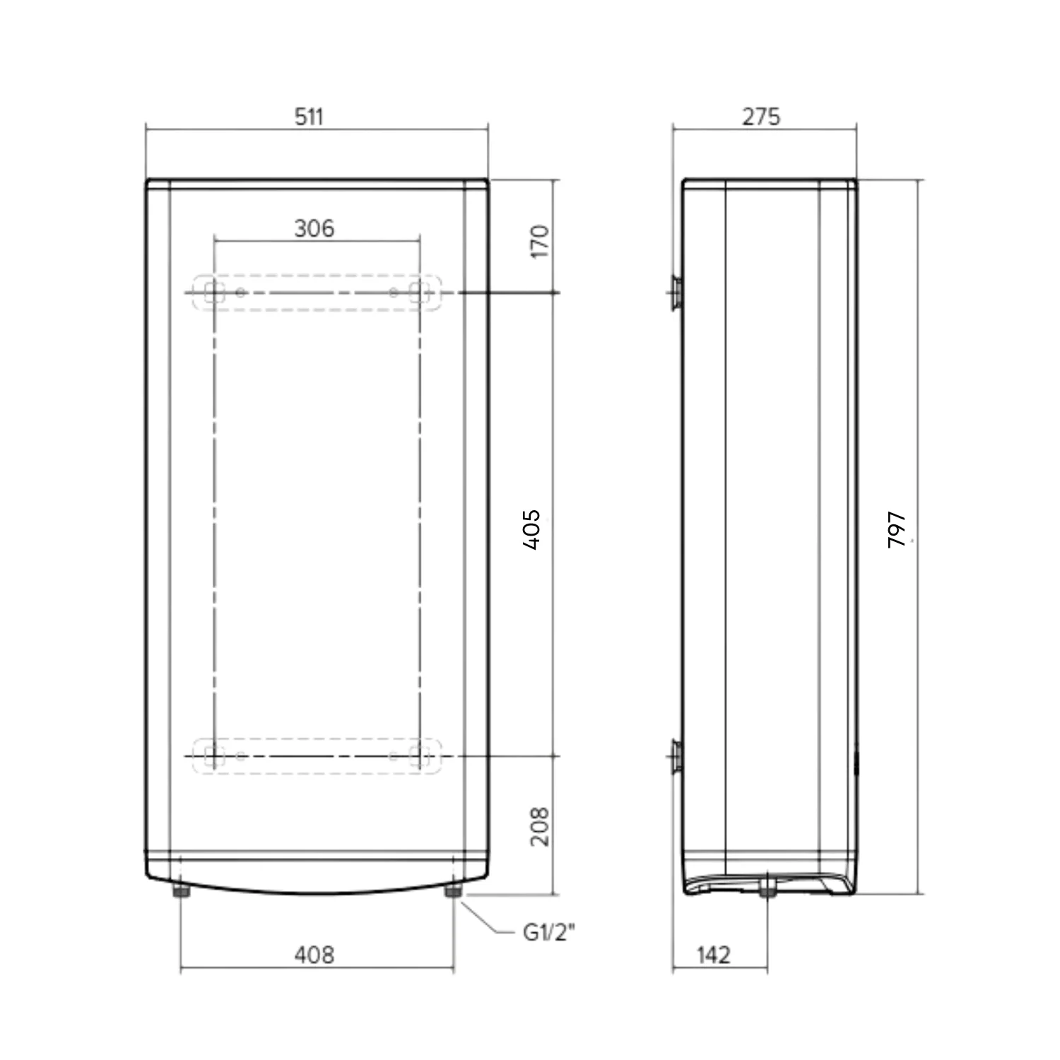 VELIS PRO DRY WIFI 45L - Chauffe-eau électrique plat stéatite multiposition - Image 4