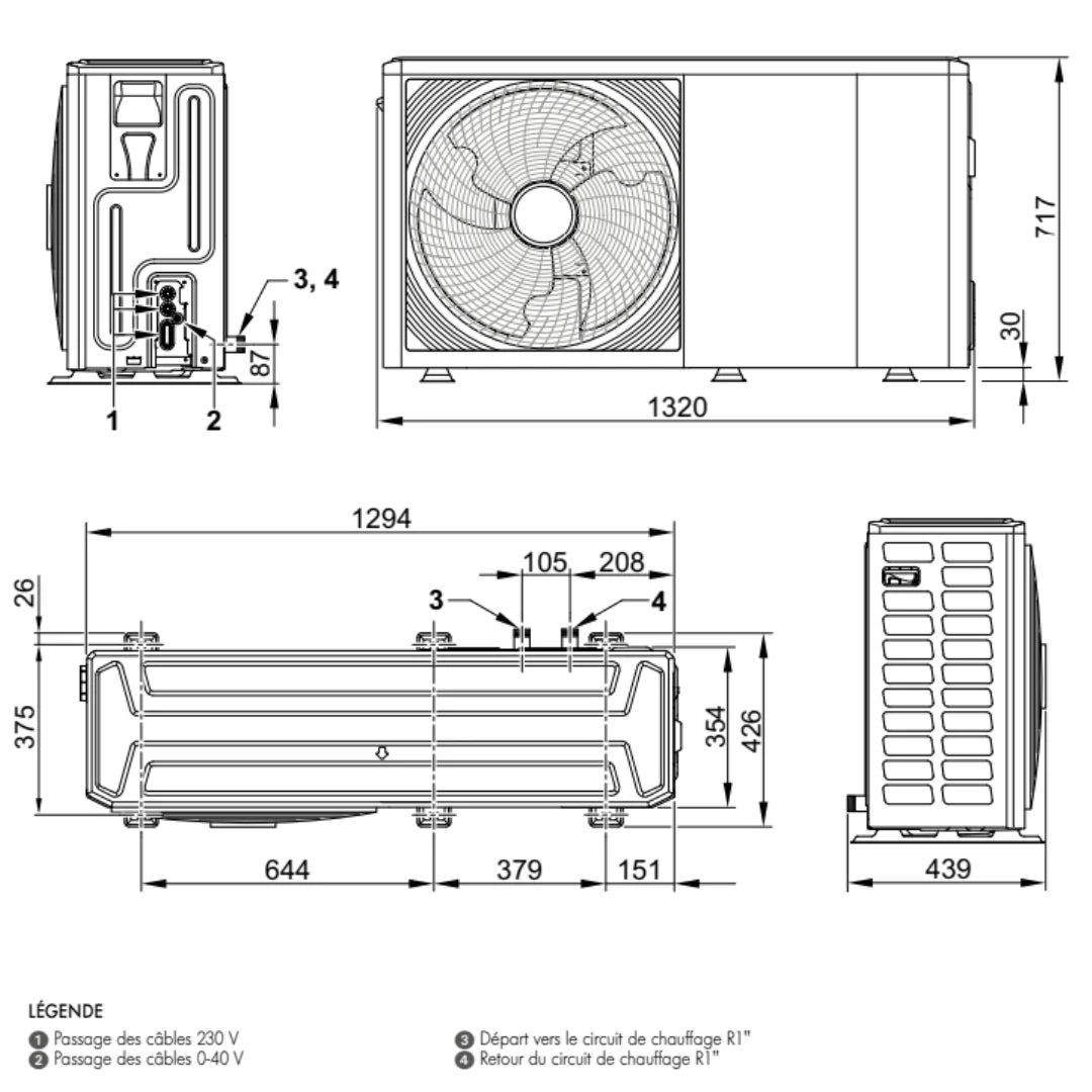 ALEZIO M R32 - 10kW Monophasé - Pompe à chaleur - Image 4