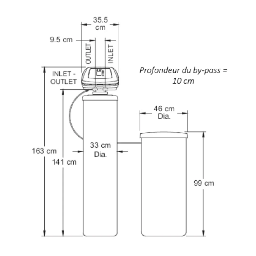 Adoucisseur d’eau bi-bloc NSC42L avec mise en service incluse - Image 3
