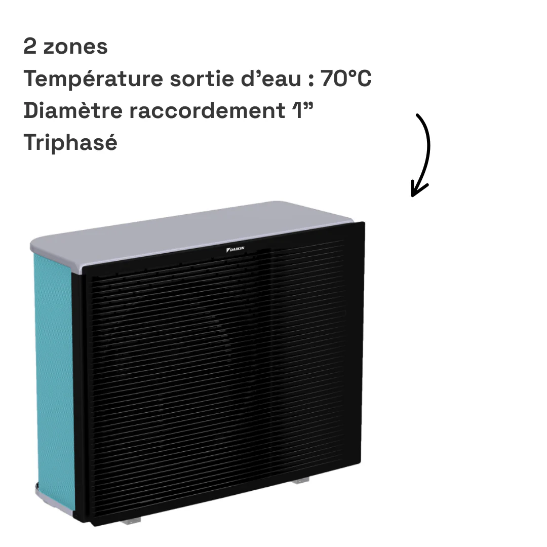 Altherma 3 H HT F Taille 14 – 2 zones – ECS 230L - Triphasé - Image 3