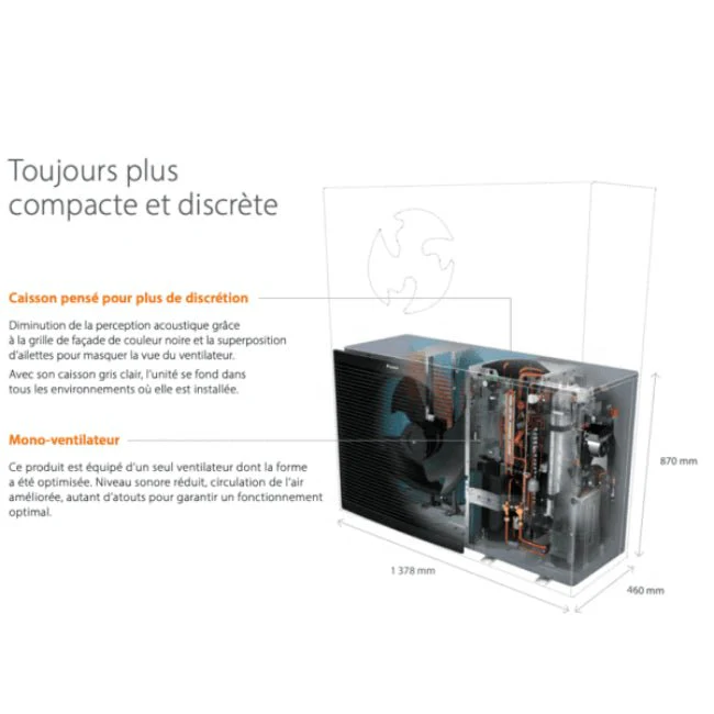 Altherma 3 M - Taille 14 - Chaud seul - Triphasé avec résistance 3 kW - Image 8