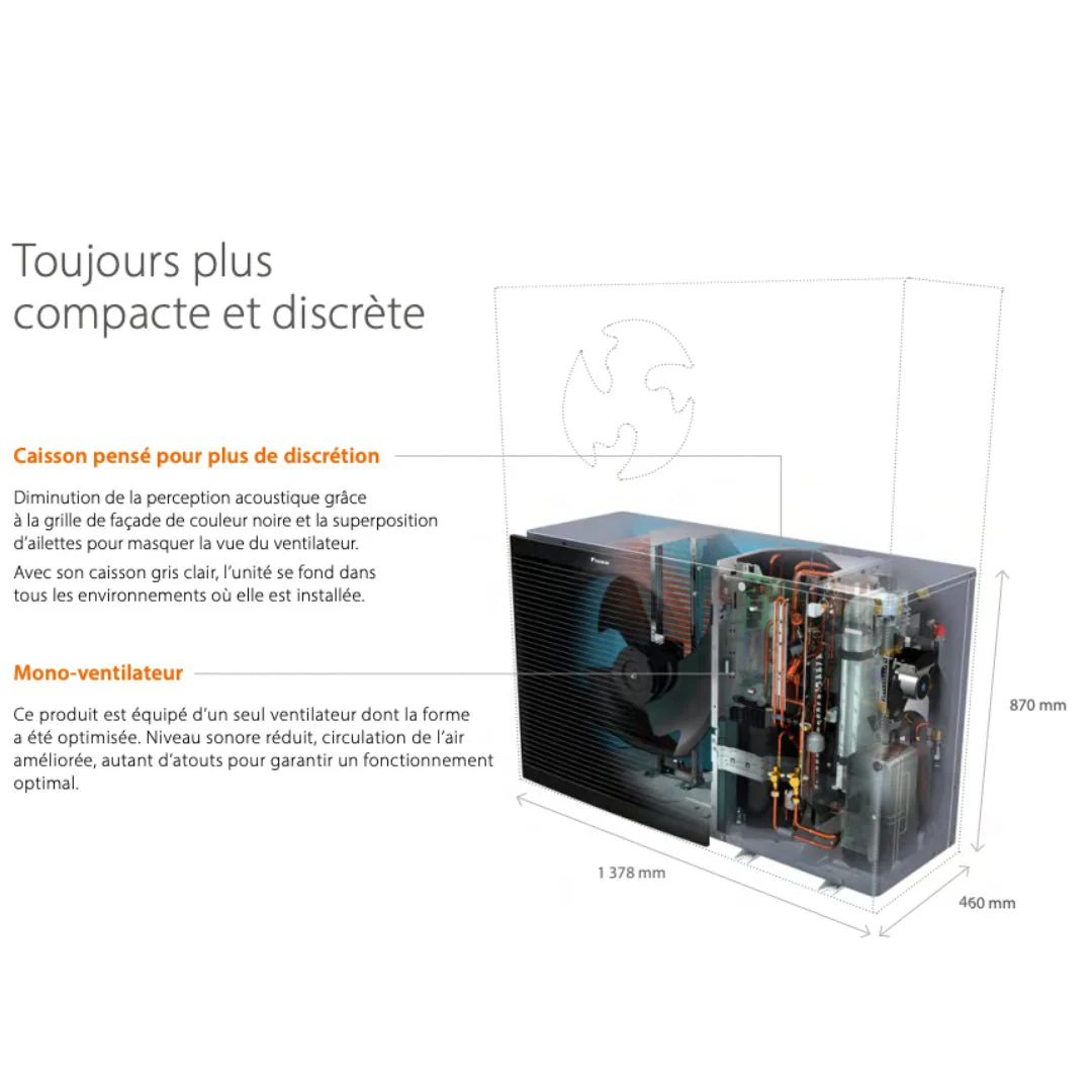 Altherma 3 M - Taille 9 - Chaud seul - Monophasé avec résistance 3 kW - Image 5