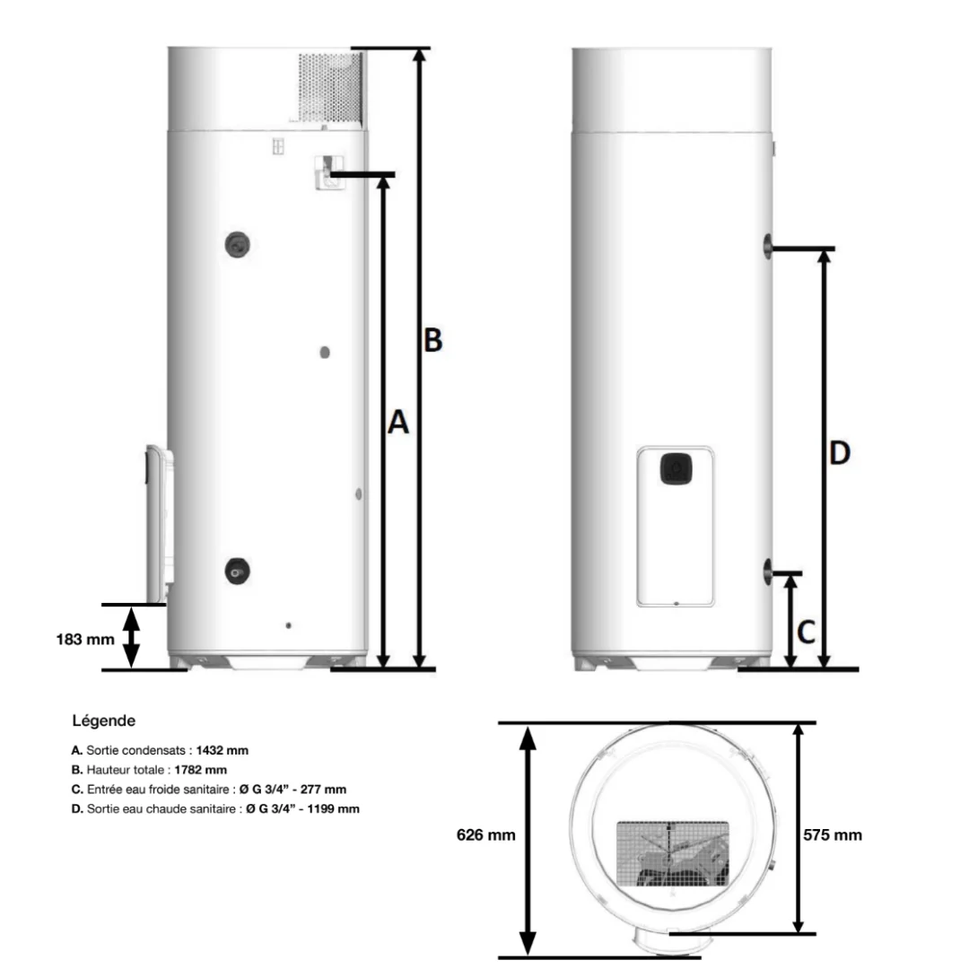 Chauffe-eau thermodynamique ELENSIO ESSENTIEL – 250 L - Image 4