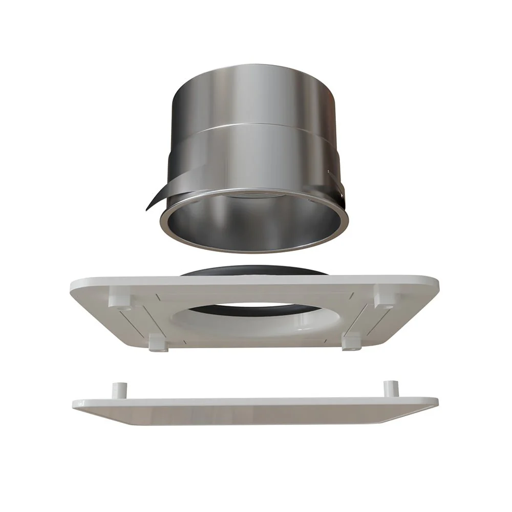 Diffuseur extra-plat multidirectionnel Ø 160 mm avec manchon acier - Image 2