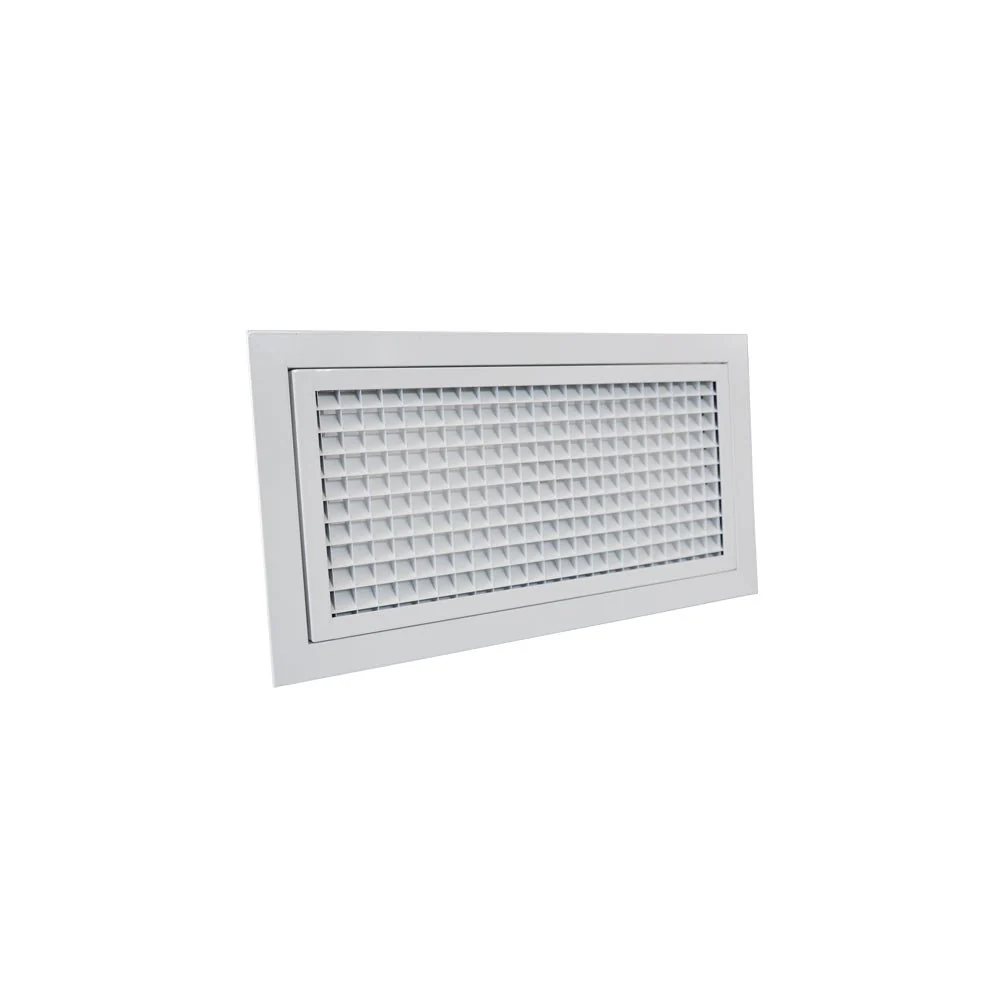 Grille de reprise porte-filtre aluminium blanc mat 400x200 mm
