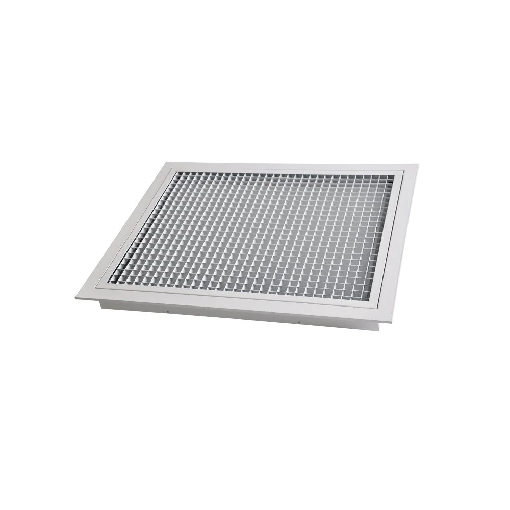 Grille de reprise porte-filtre aluminium blanc mat 500x400 mm