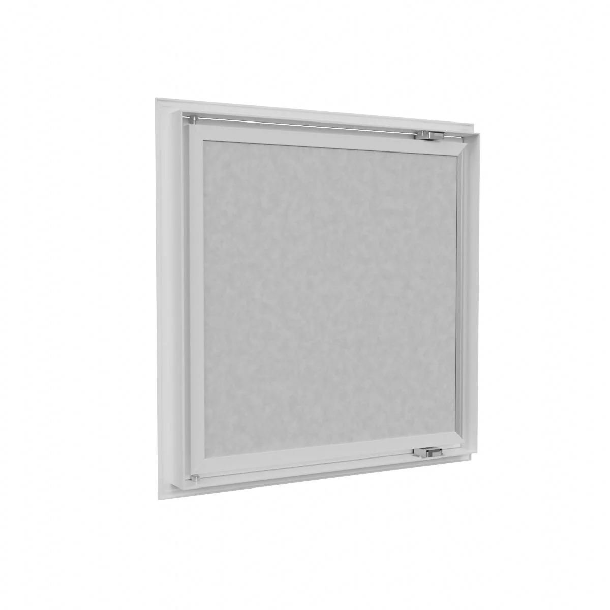 Grille de reprise porte-filtre aluminium blanc mat 600x600 mm - Image 2