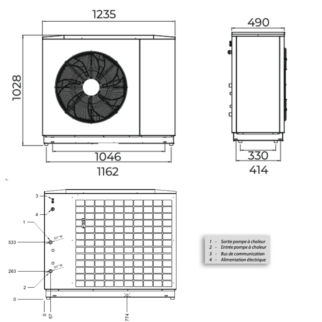 HTi70 Premium + 14kW Monophasé - Pompe à chaleur - Image 4