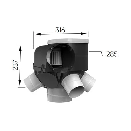 VMC simple flux auto réglable Atlantic 412287 avec installation rapide - Image 2