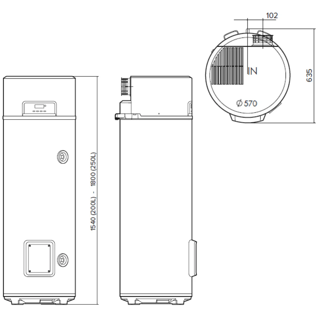 NUOS FIT S2 WIFI 250 FS - Chauffe-eau thermodynamique - Image 4