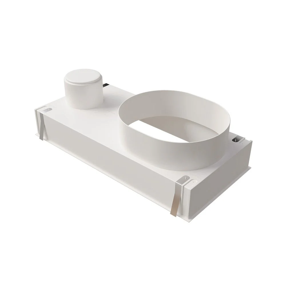 Plénum ABS pour grille de soufflage 400x200 mm avec clips