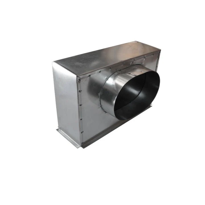Plénum en acier isolé extra-plat pour grille de soufflage 300x100 mm