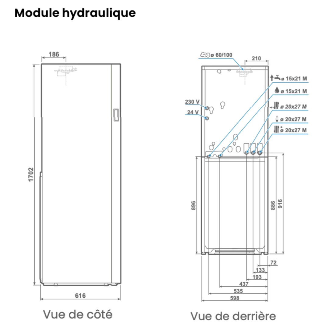 Pompe à chaleur hybride Hybrellia 5 kW - 24 kW - Image 7