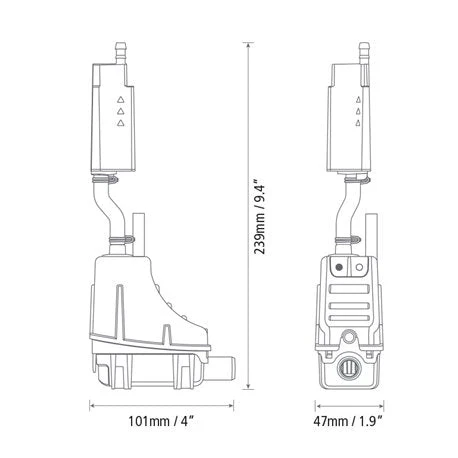 Pompe de relevage Mini verte Silence + Slimline ivoire - Image 4