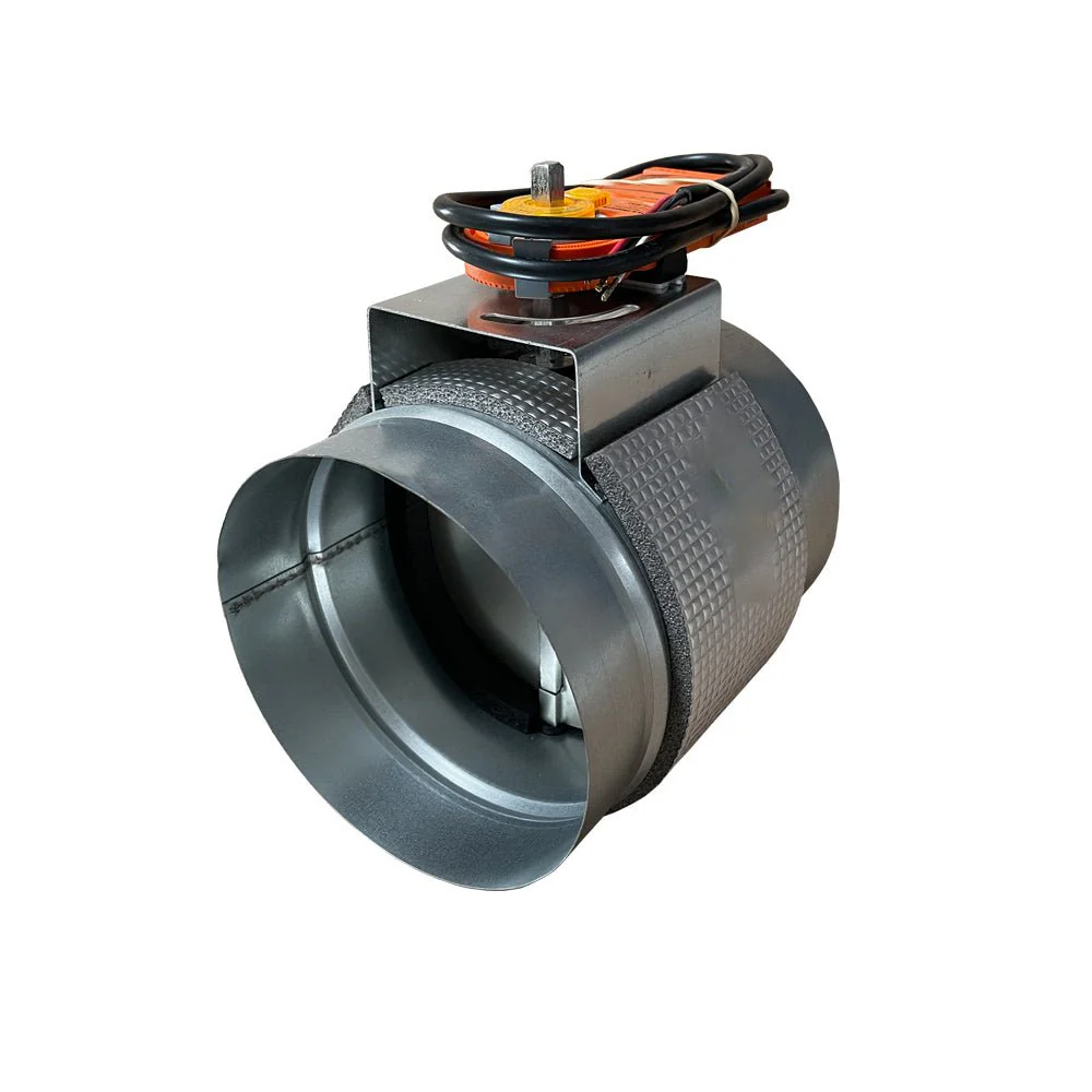 Registre motorisé en acier diamètre Ø160 mm avec servomoteur 230 volts