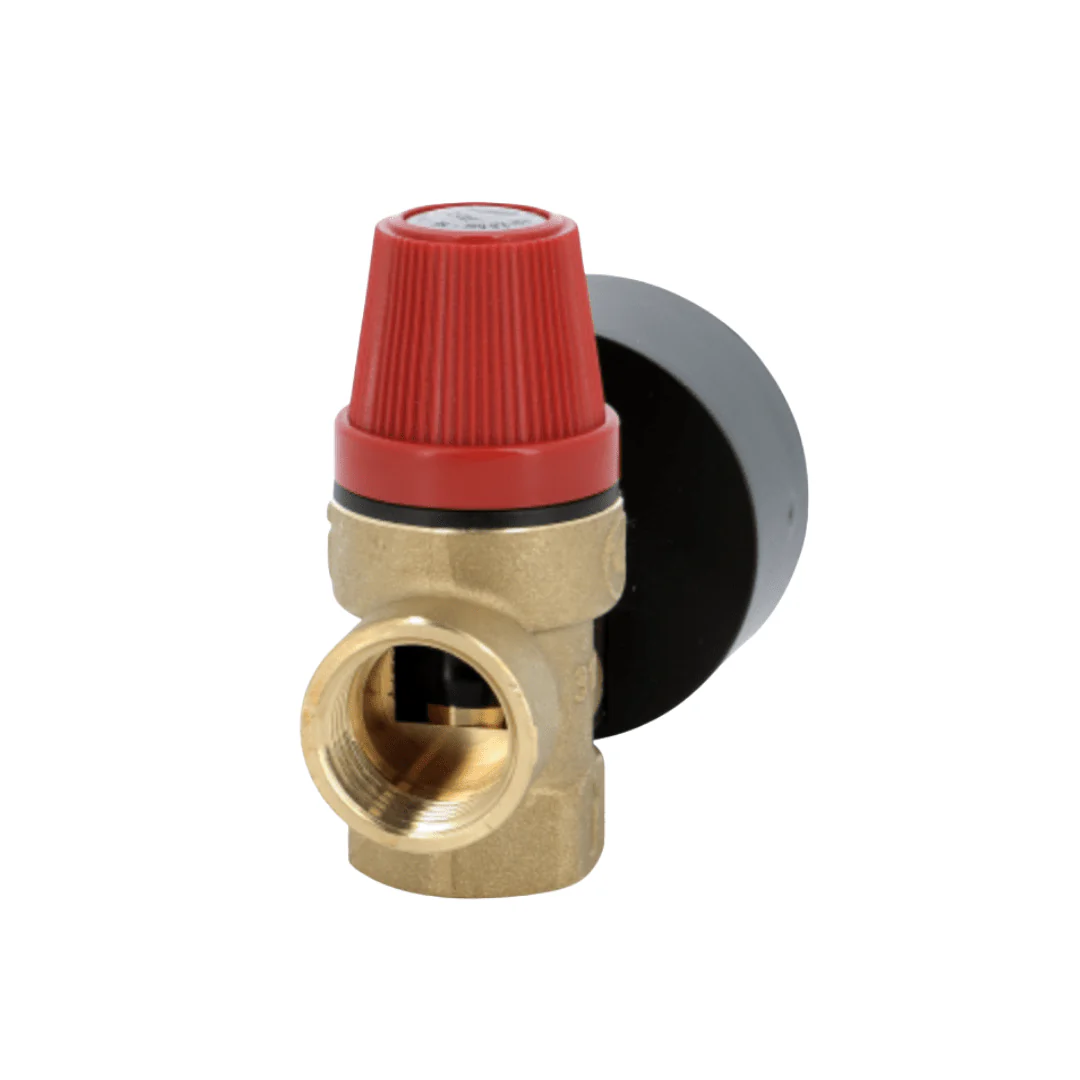 Soupape de sûreté NF avec manomètre 1/2'' FF - 3 bar 100 Kw - Image 3