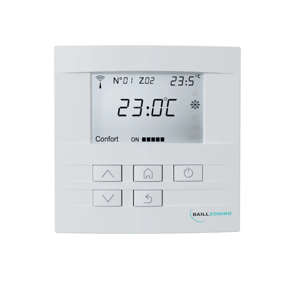 Thermostat radio de régulation blanc sans fil