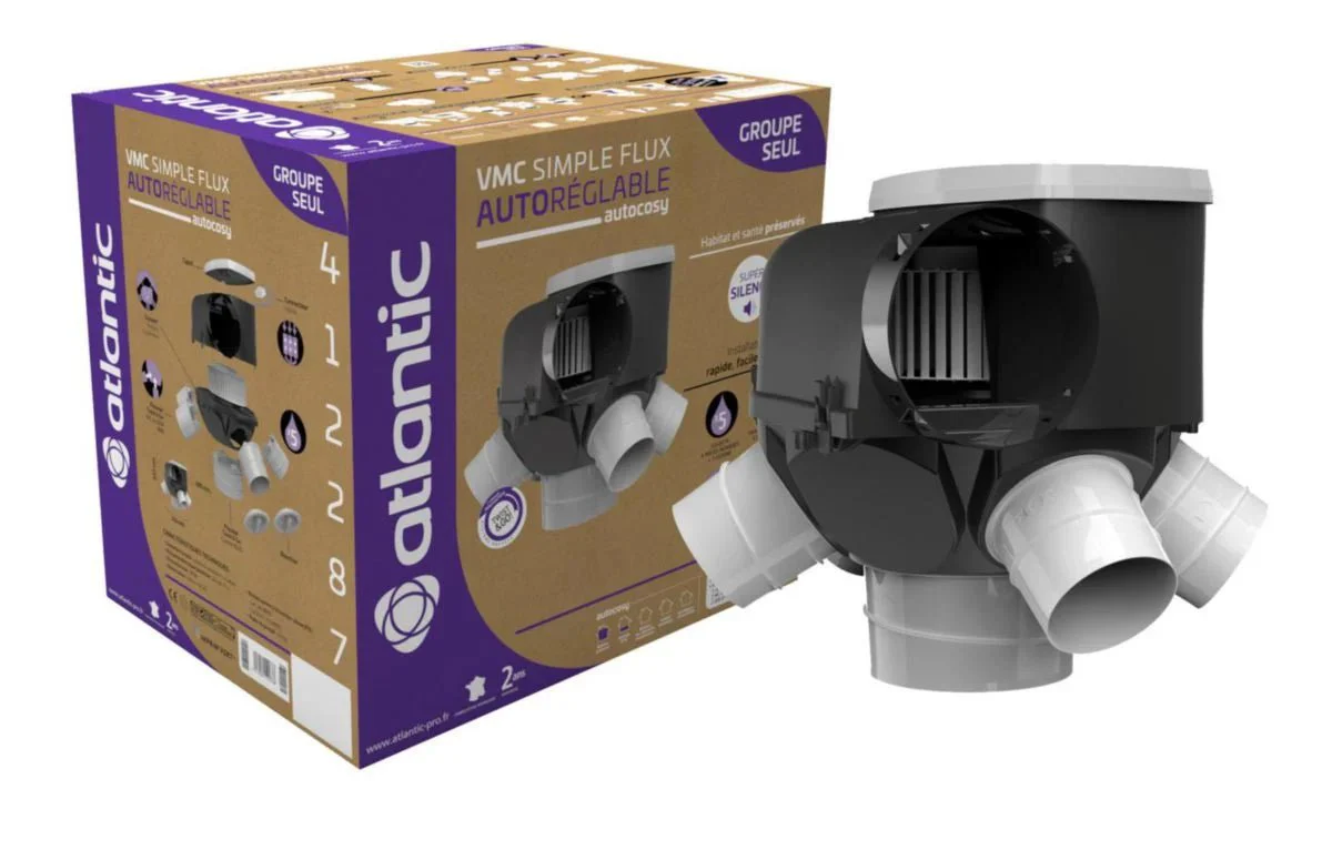 VMC simple flux auto réglable Atlantic 412287 avec installation rapide - Image 3